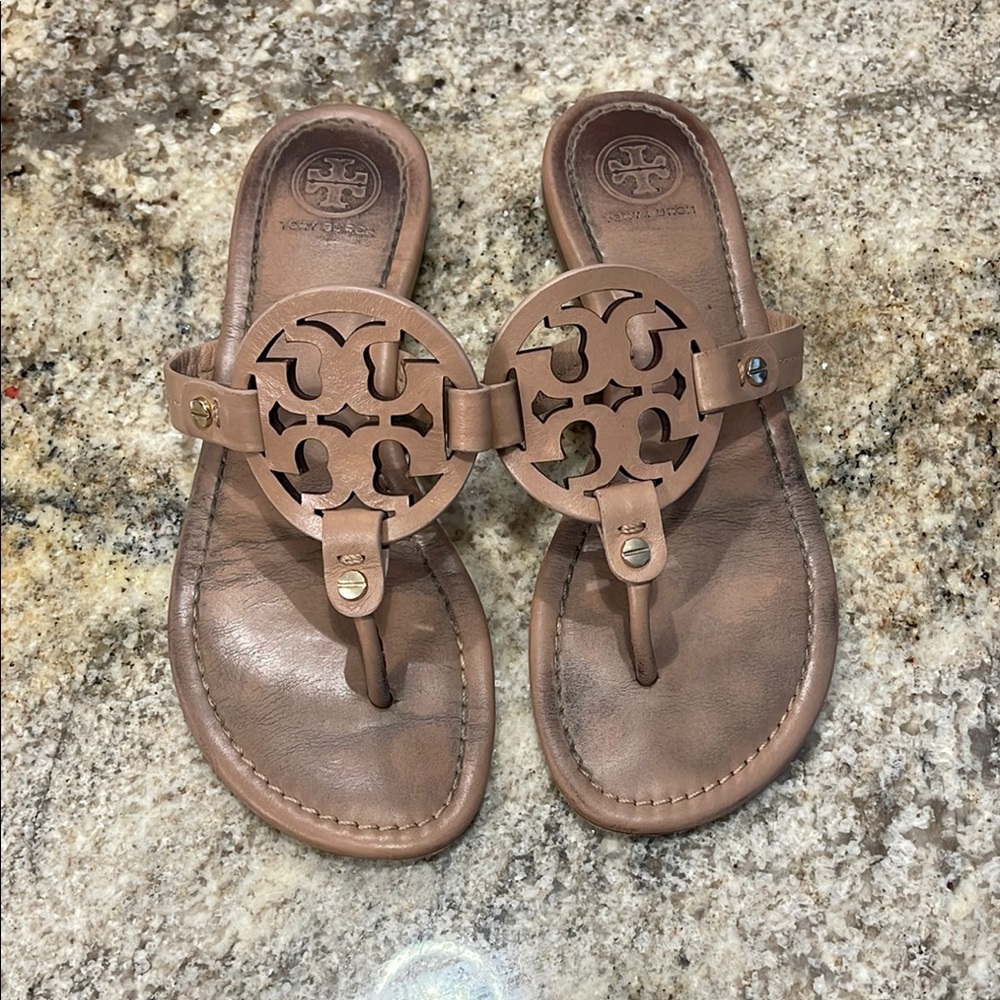 Tory Burch Tan Leather Sandals